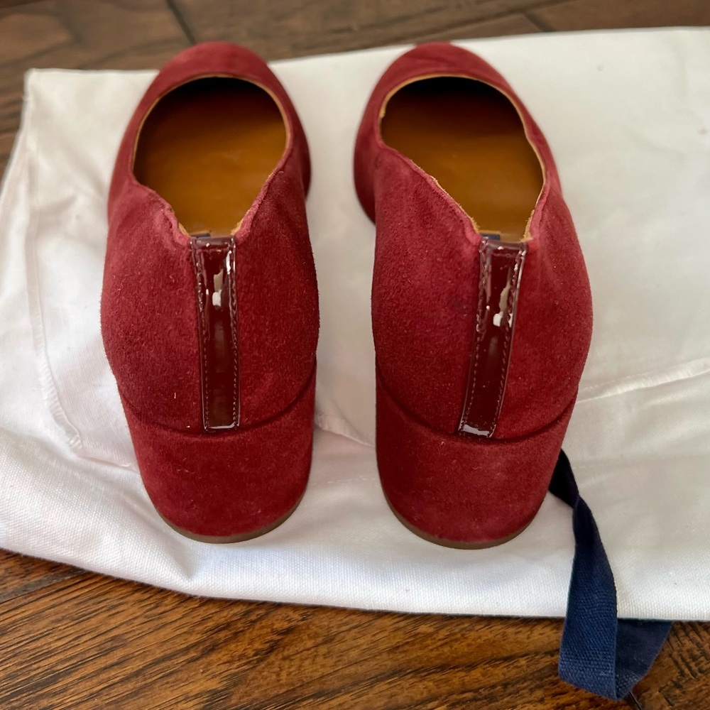 New! Gorgeous Margaux Burgundy Suede Heels, Size 39 - Picture 4 of 11